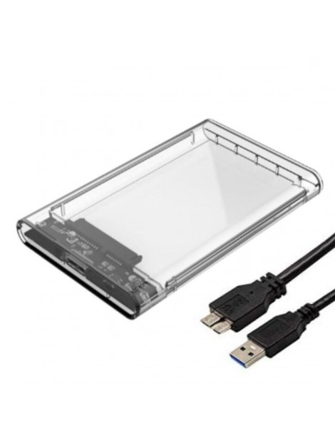 GAVETA PARA HD/SSD EXTERNO TRANSPARENTE USB 3.0 - CS07