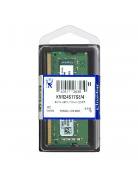 MEMORIA 4GB DDR4 2400 MHZ KINGSTON - 4GBDDR4 - KVR24S17S8/4 - M44